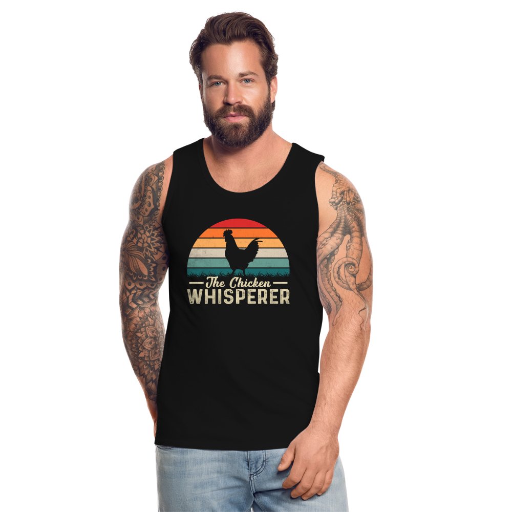 The Chicken Whisperer Men’s Premium Tank Top - black