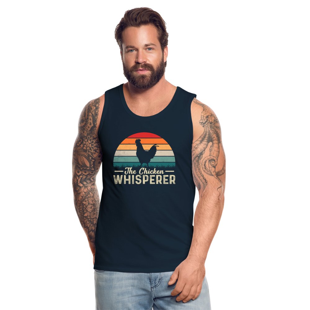 The Chicken Whisperer Men’s Premium Tank Top - deep navy