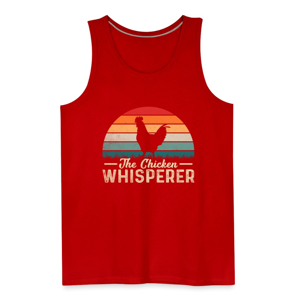 The Chicken Whisperer Men’s Premium Tank Top - red