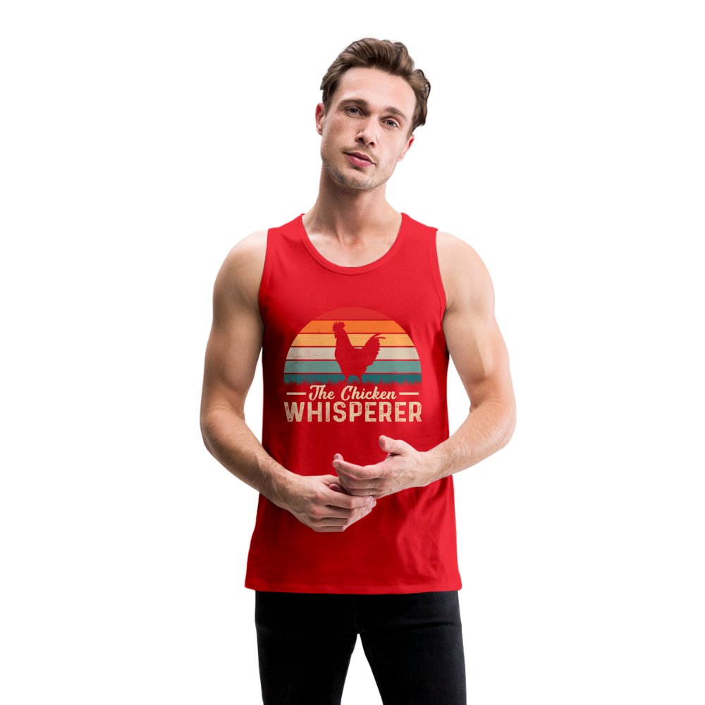 The Chicken Whisperer Men’s Premium Tank Top - red