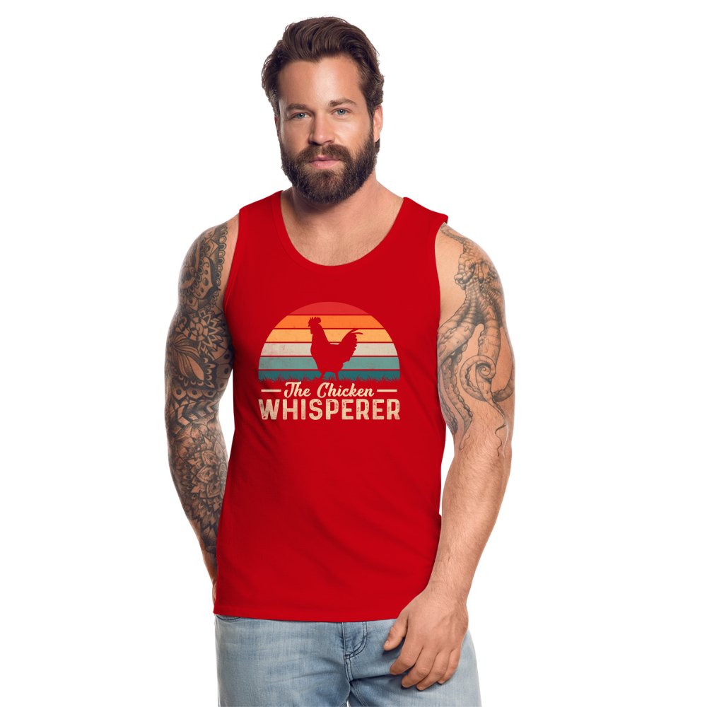 The Chicken Whisperer Men’s Premium Tank Top - red