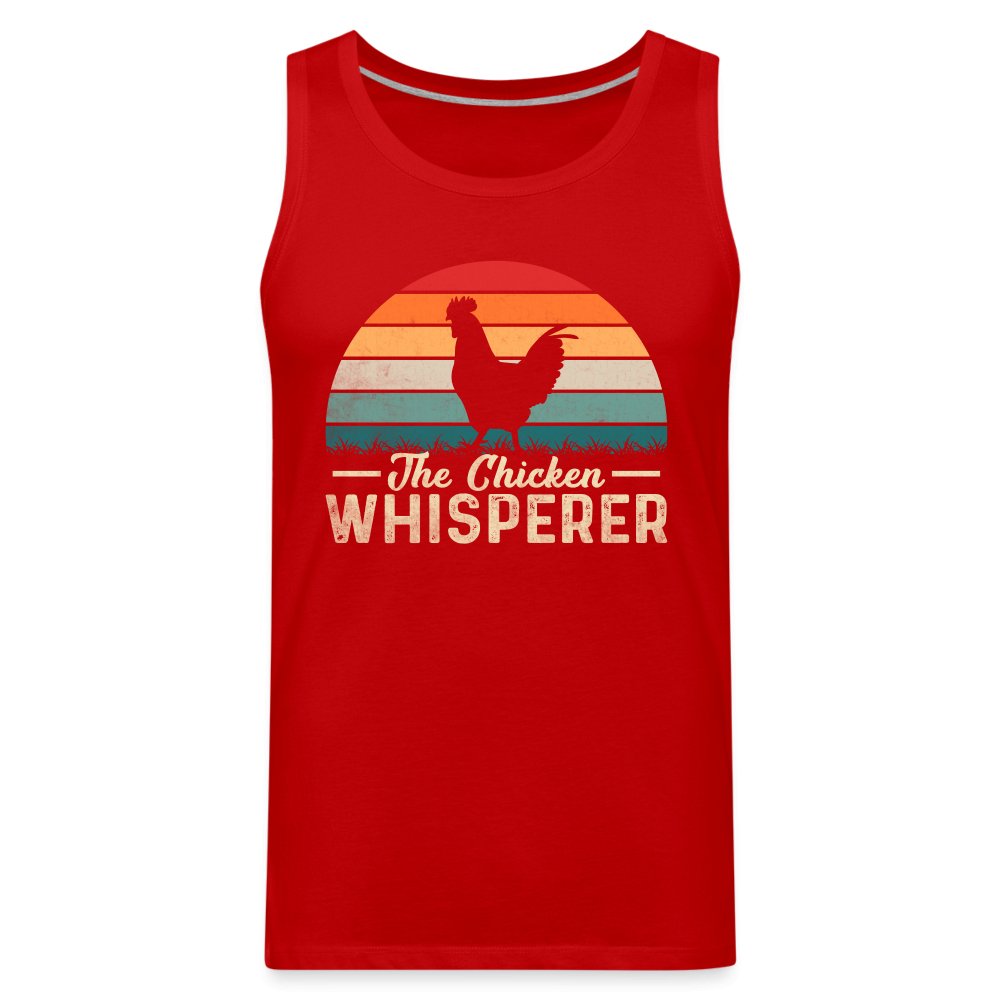 The Chicken Whisperer Men’s Premium Tank Top - red