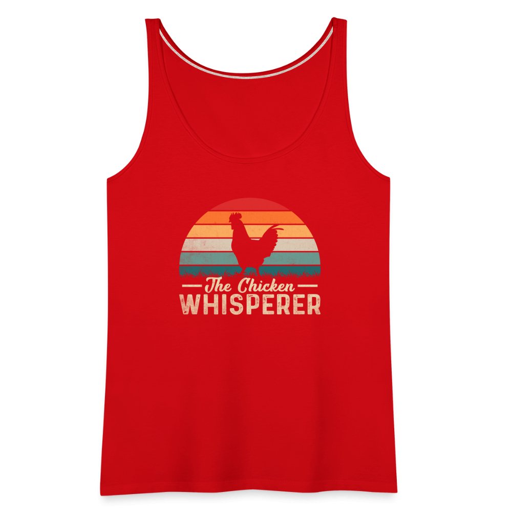 The Chicken Whisperer Women’s Premium Tank Top - red