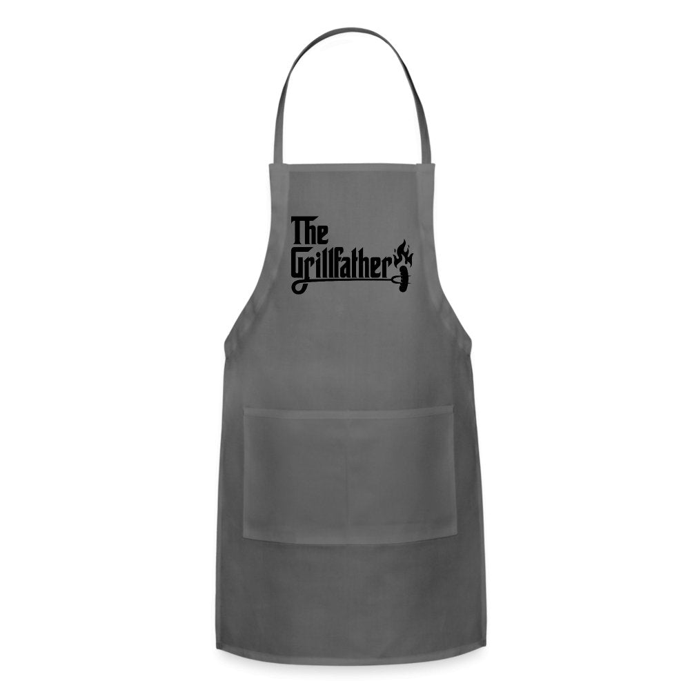 The Grillfather Adjustable Apron (BBQ Dad Gilling) - charcoal