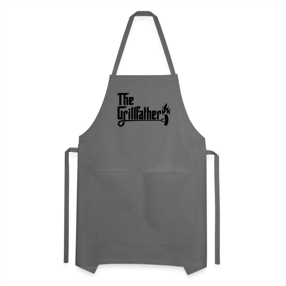 The Grillfather Adjustable Apron (BBQ Dad Gilling) - charcoal