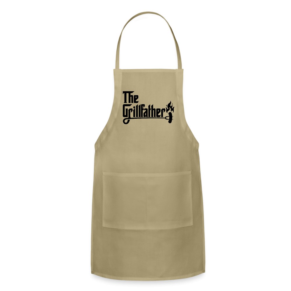 The Grillfather Adjustable Apron (BBQ Dad Gilling) - khaki