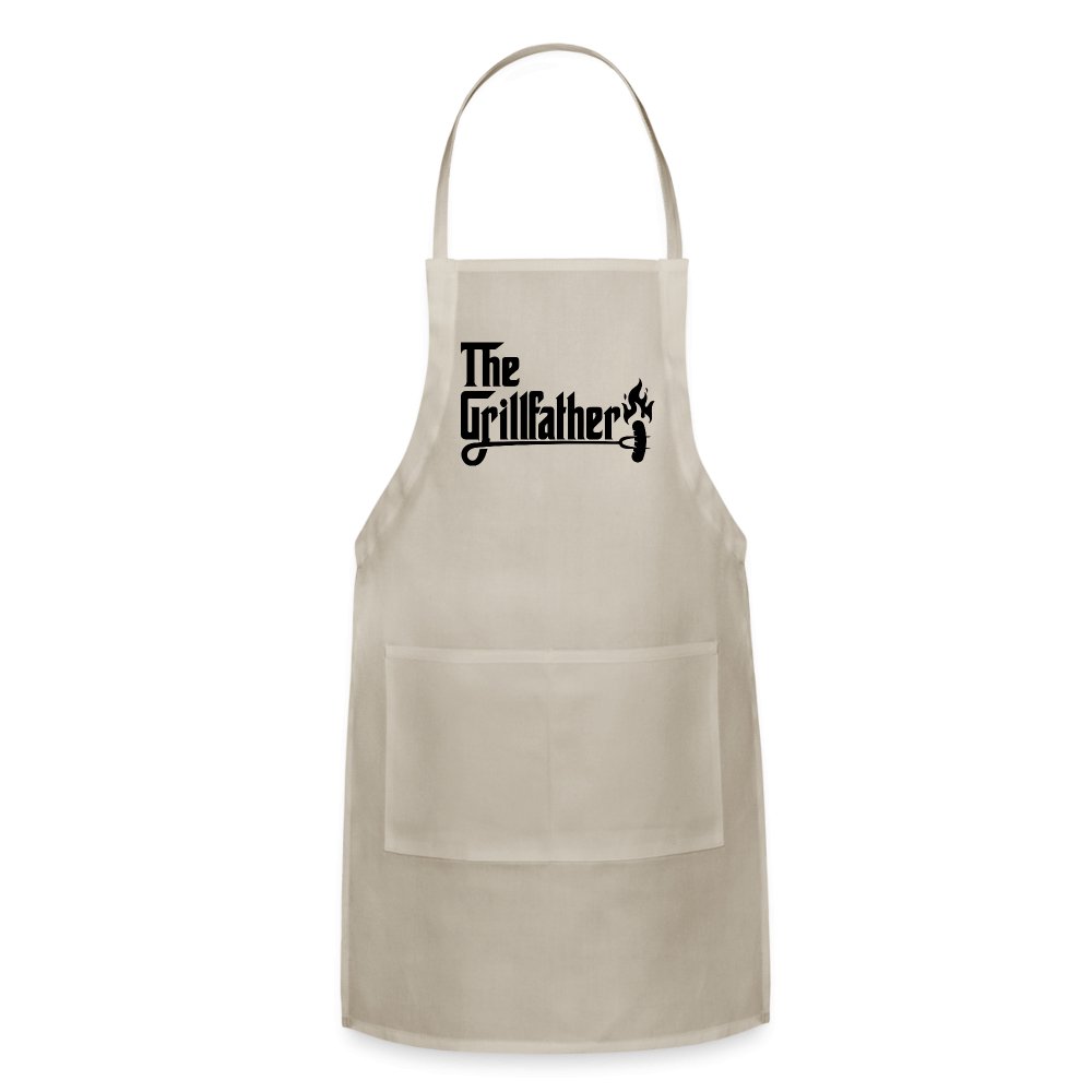 The Grillfather Adjustable Apron (BBQ Dad Gilling) - natural