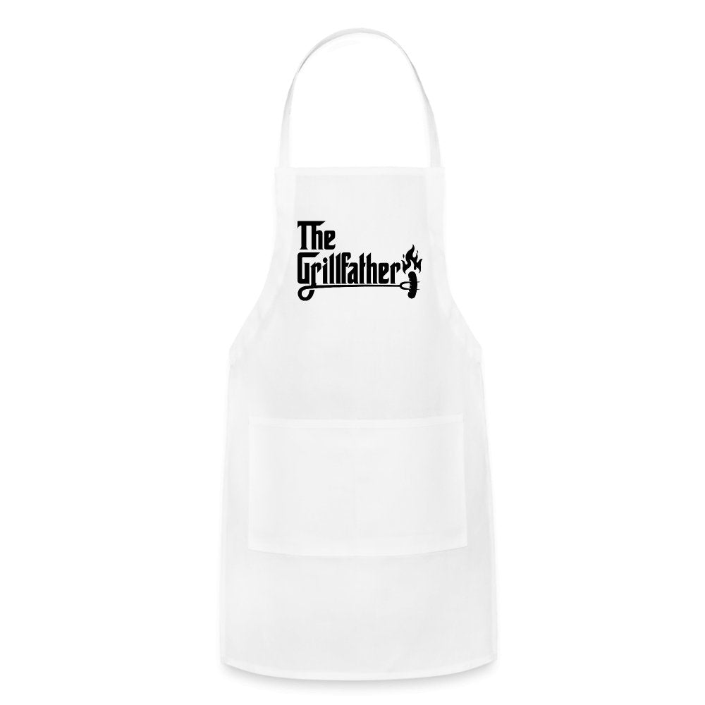 The Grillfather Adjustable Apron (BBQ Dad Gilling) - white