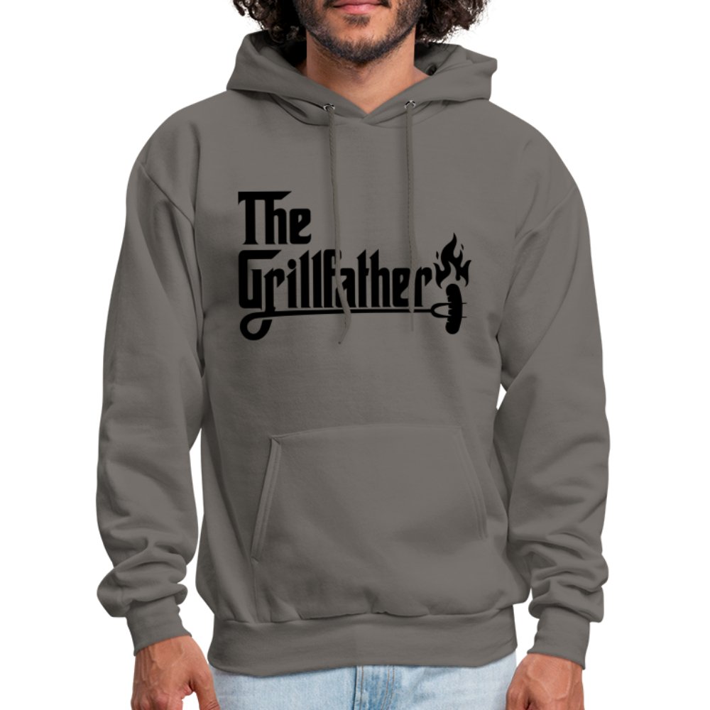 The Grillfather Hoodie (BBQ Dad Gilling) - asphalt gray