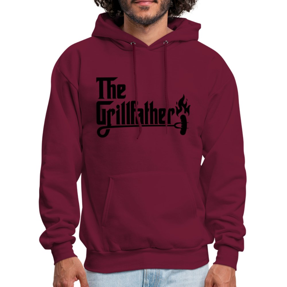 The Grillfather Hoodie (BBQ Dad Gilling) - burgundy