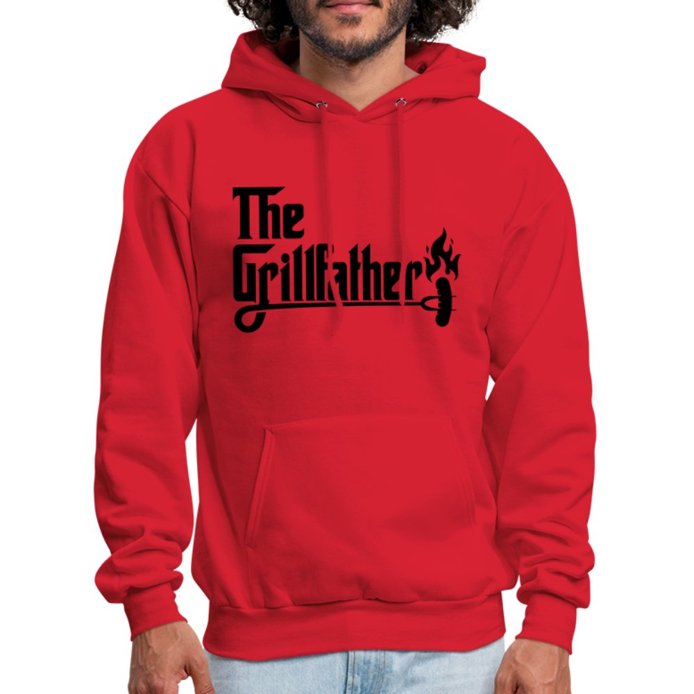 The Grillfather Hoodie (BBQ Dad Gilling) - red