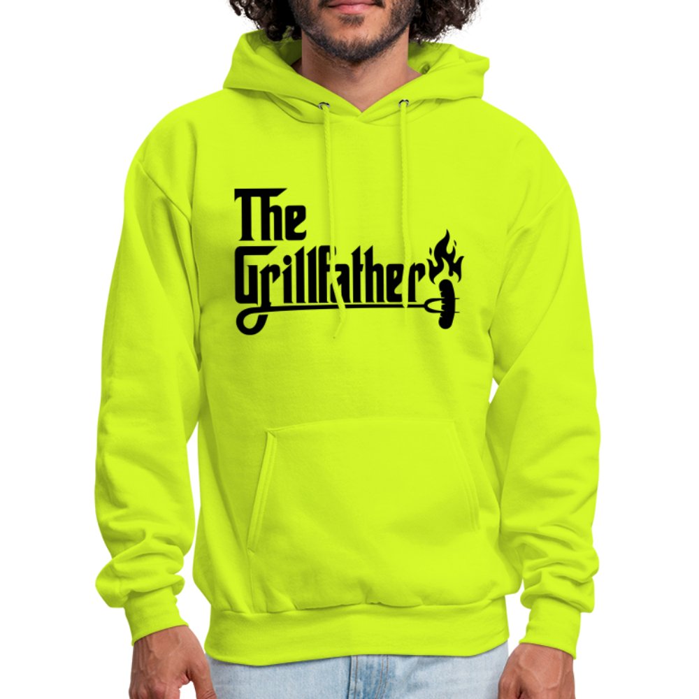 The Grillfather Hoodie (BBQ Dad Gilling) - safety green