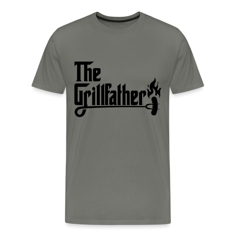 The Grillfather Men's Premium T-Shirt (BBQ Dad Gilling) - asphalt gray