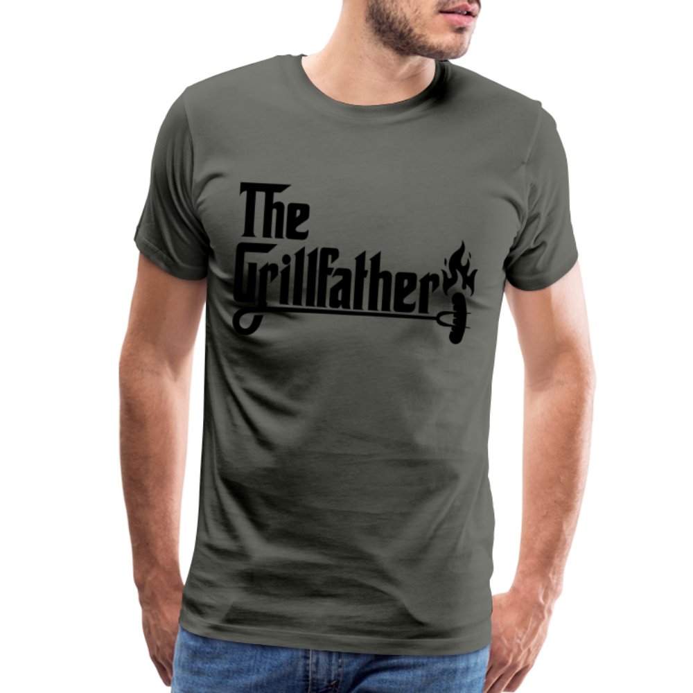 The Grillfather Men's Premium T-Shirt (BBQ Dad Gilling) - asphalt gray