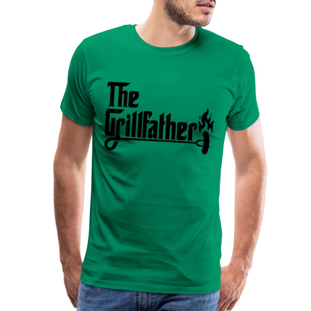 The Grillfather Men's Premium T-Shirt (BBQ Dad Gilling) - kelly green