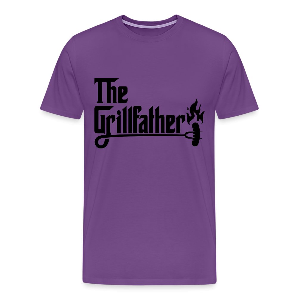 The Grillfather Men's Premium T-Shirt (BBQ Dad Gilling) - purple