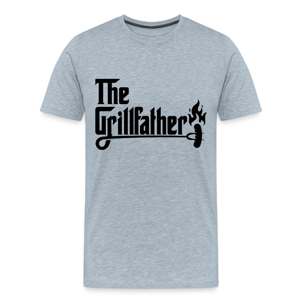 The Grillfather Men's Premium T-Shirt (BBQ Dad Gilling) - steel green