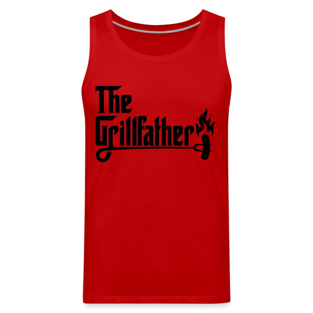 The Grillfather Men’s Premium Tank Top (BBQ Dad Gilling) - red