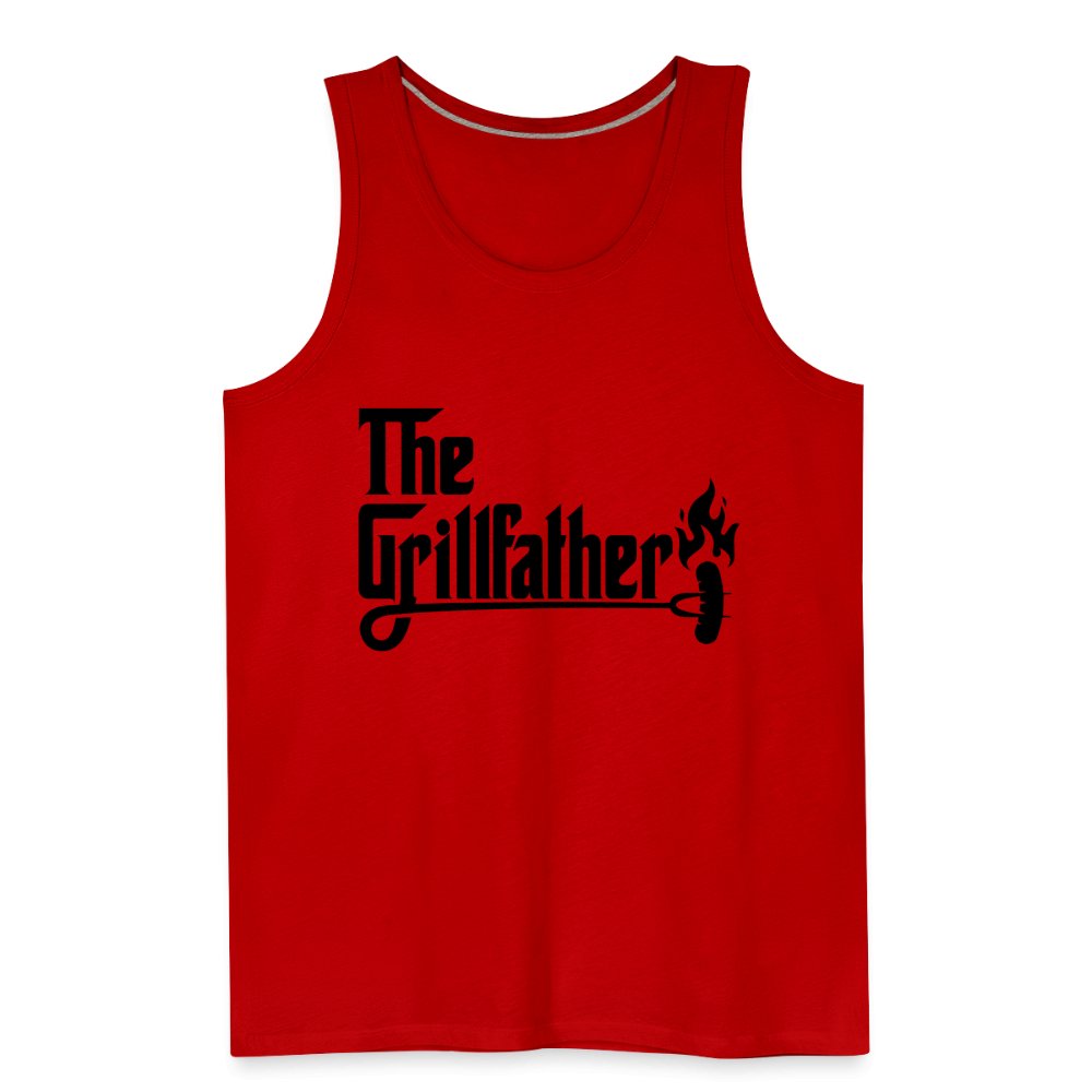 The Grillfather Men’s Premium Tank Top (BBQ Dad Gilling) - red