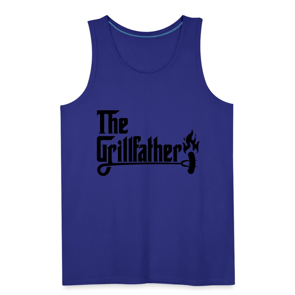 The Grillfather Men’s Premium Tank Top (BBQ Dad Gilling) - royal blue