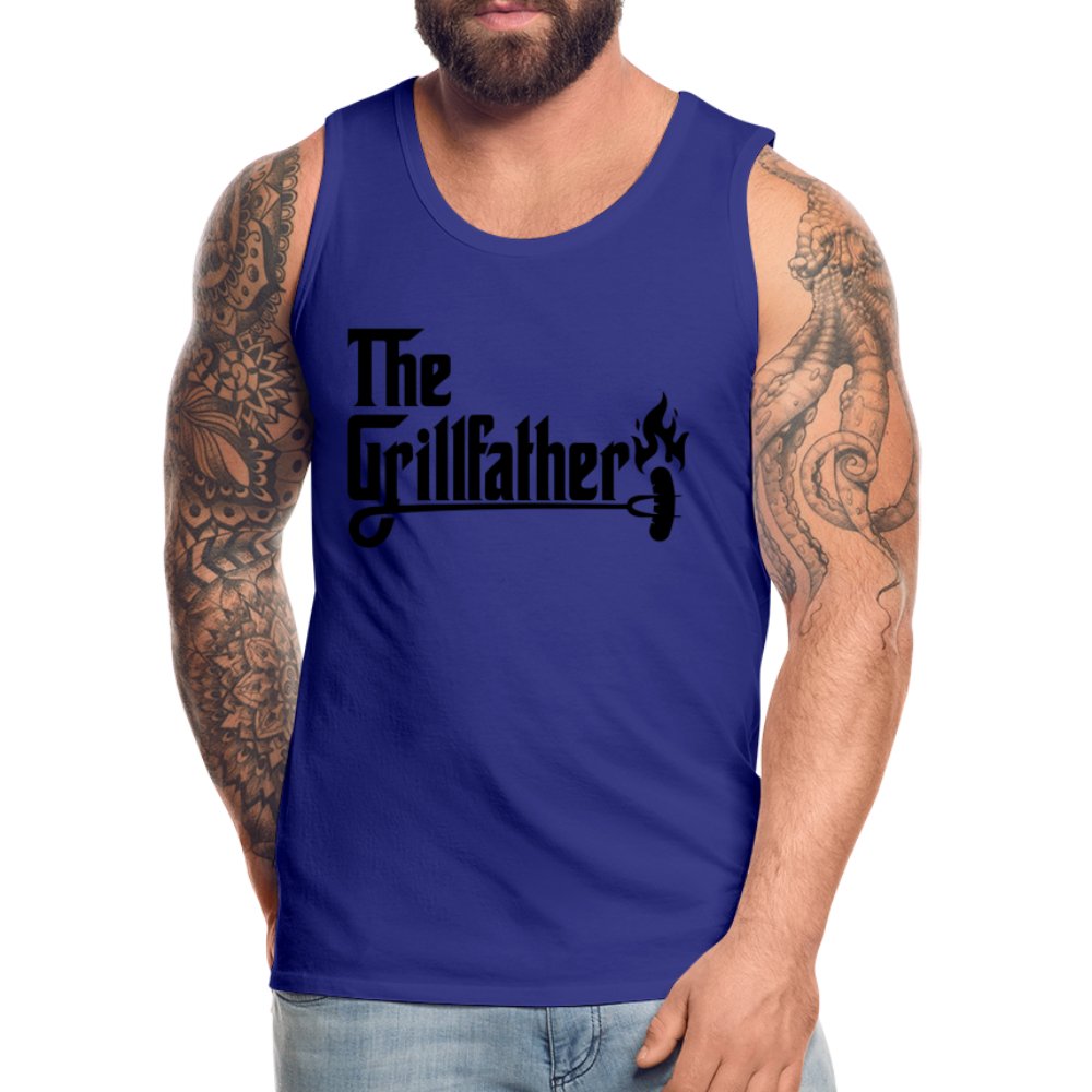 The Grillfather Men’s Premium Tank Top (BBQ Dad Gilling) - royal blue