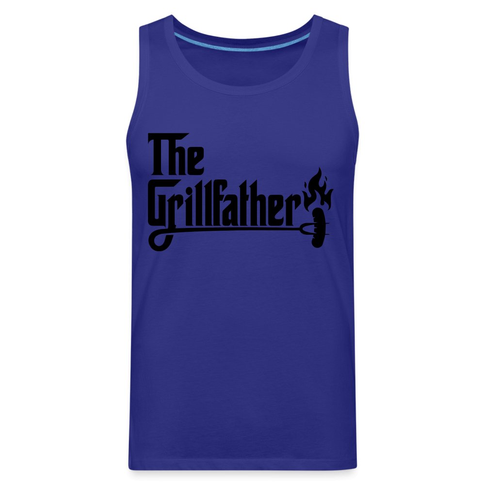 The Grillfather Men’s Premium Tank Top (BBQ Dad Gilling) - royal blue