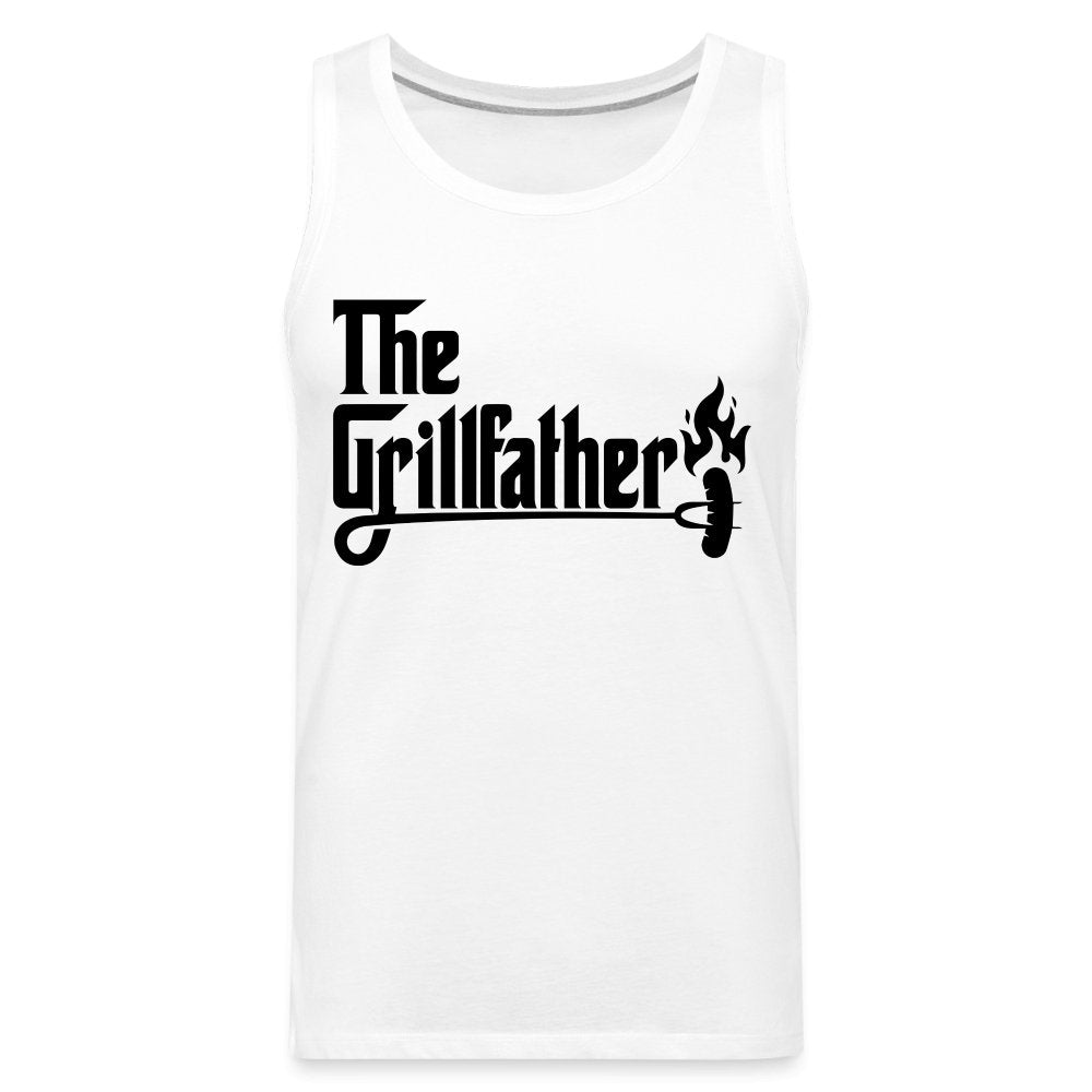 The Grillfather Men’s Premium Tank Top (BBQ Dad Gilling) - white