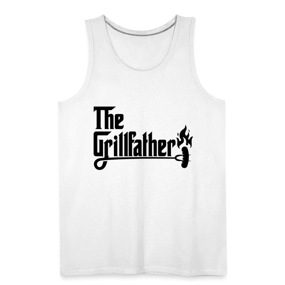 The Grillfather Men’s Premium Tank Top (BBQ Dad Gilling) - white