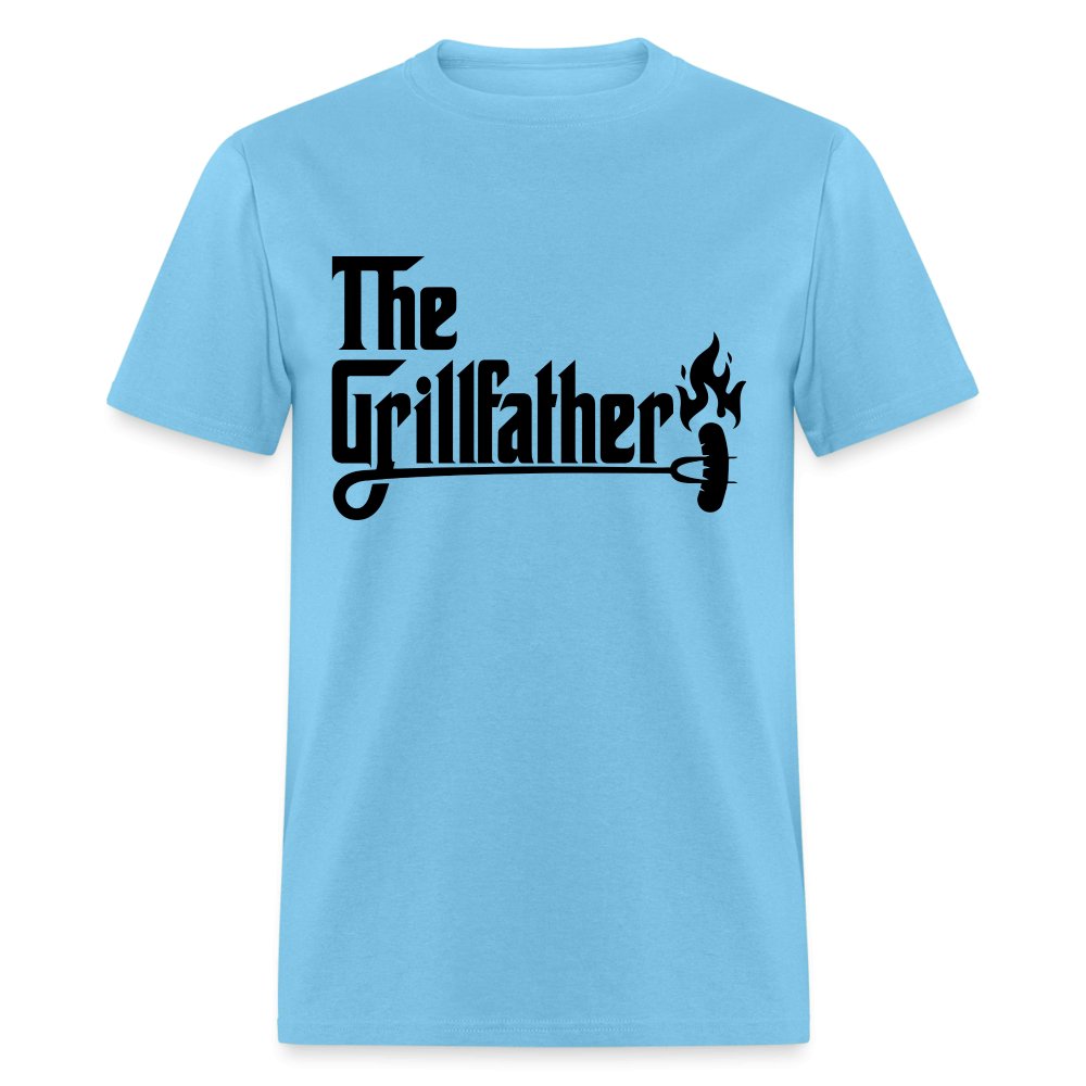 The Grillfather T-Shirt (BBQ Dad Gilling) - aquatic blue