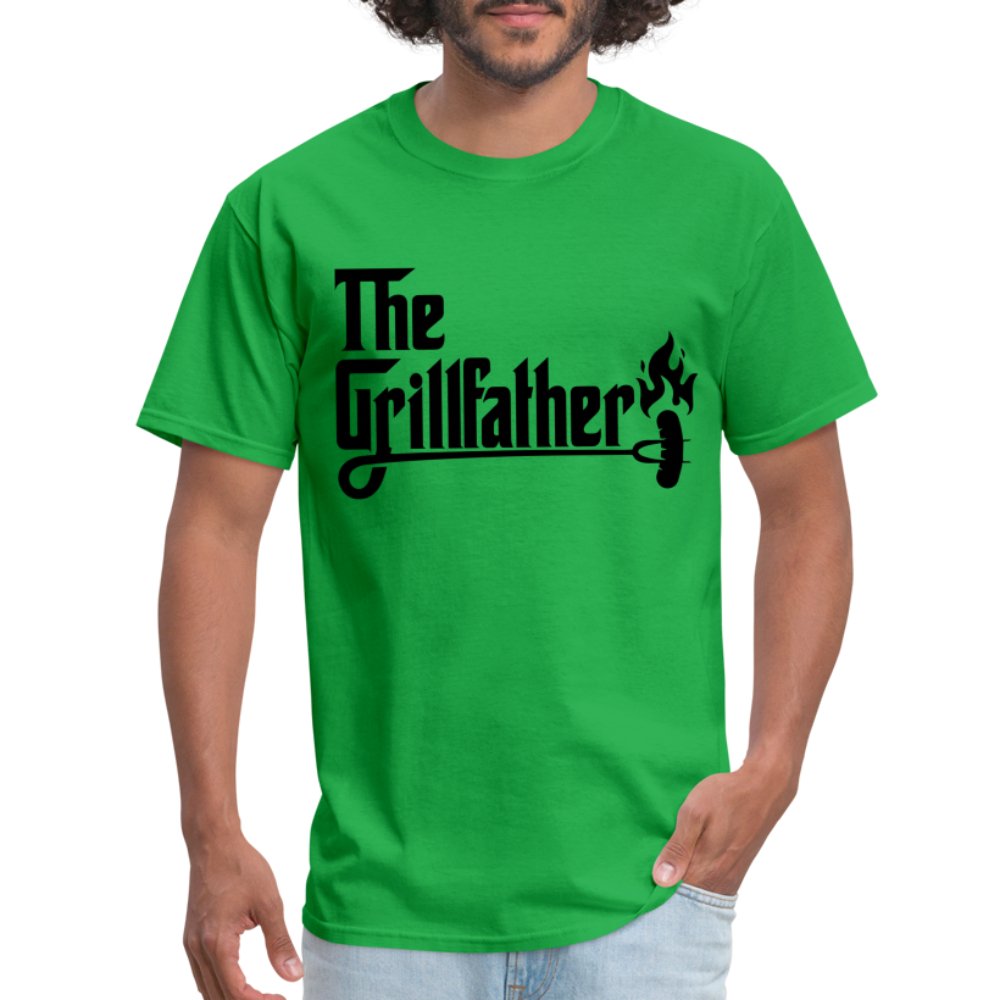 The Grillfather T-Shirt (BBQ Dad Gilling) - bright green