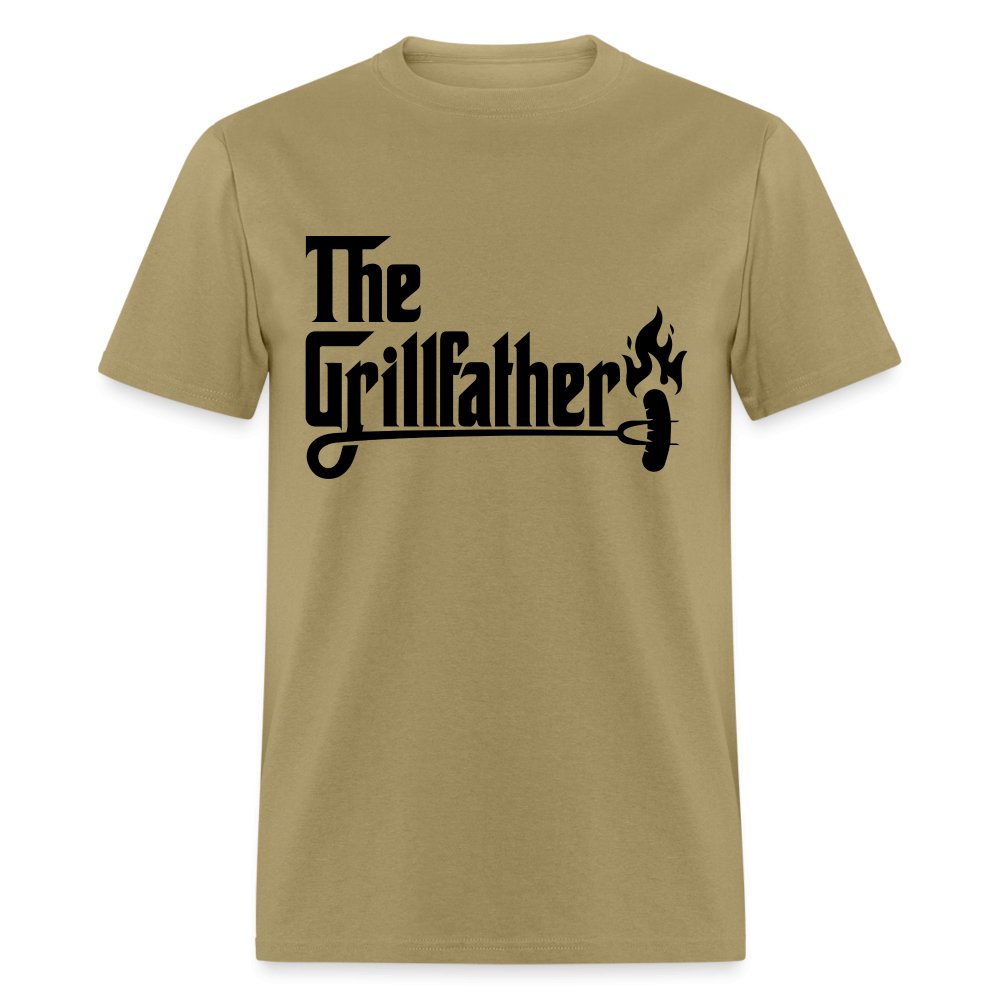 The Grillfather T-Shirt (BBQ Dad Gilling) - khaki