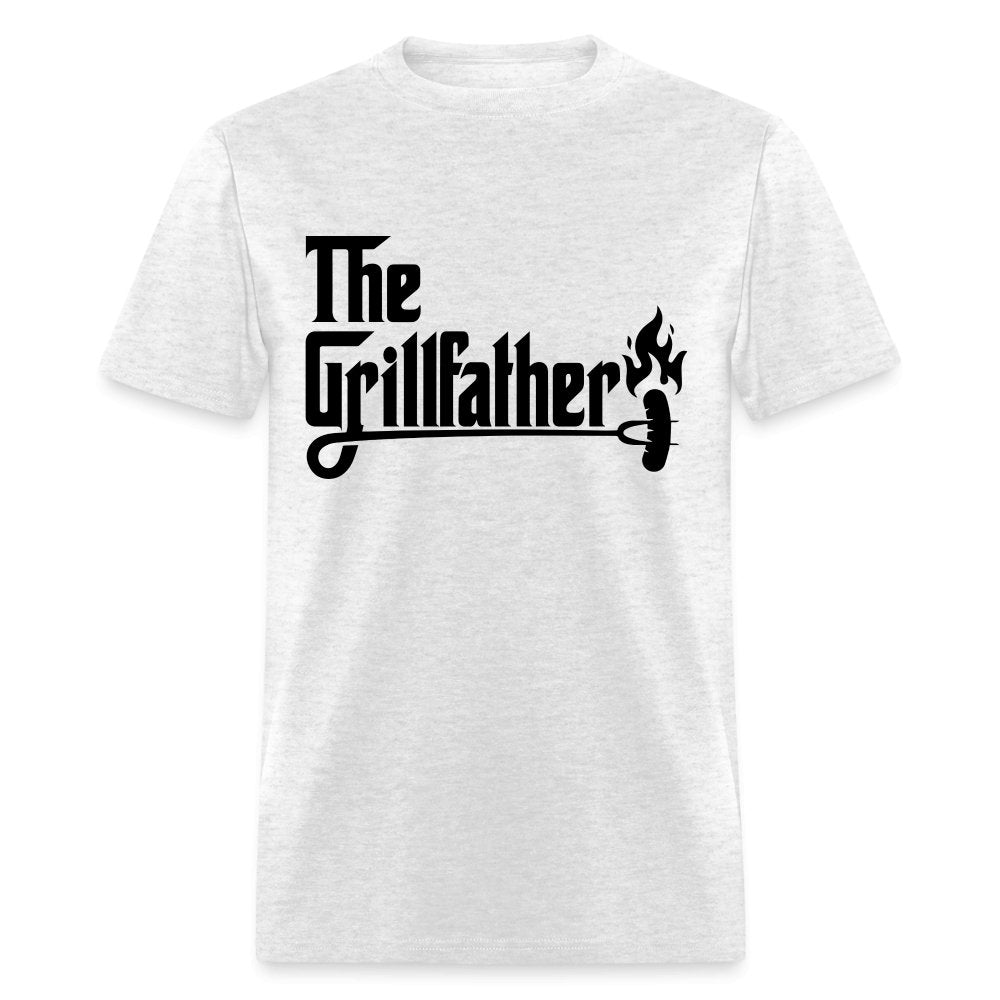 The Grillfather T-Shirt (BBQ Dad Gilling) - light heather gray