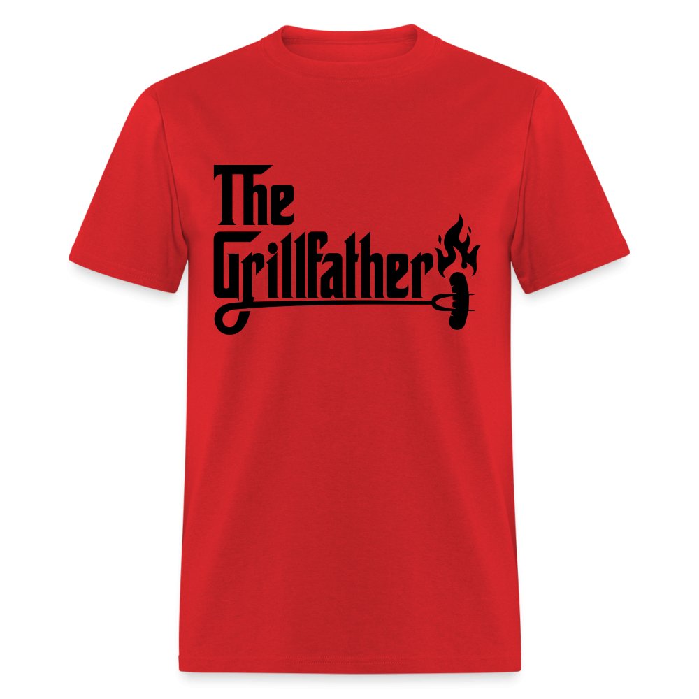 The Grillfather T-Shirt (BBQ Dad Gilling) - red