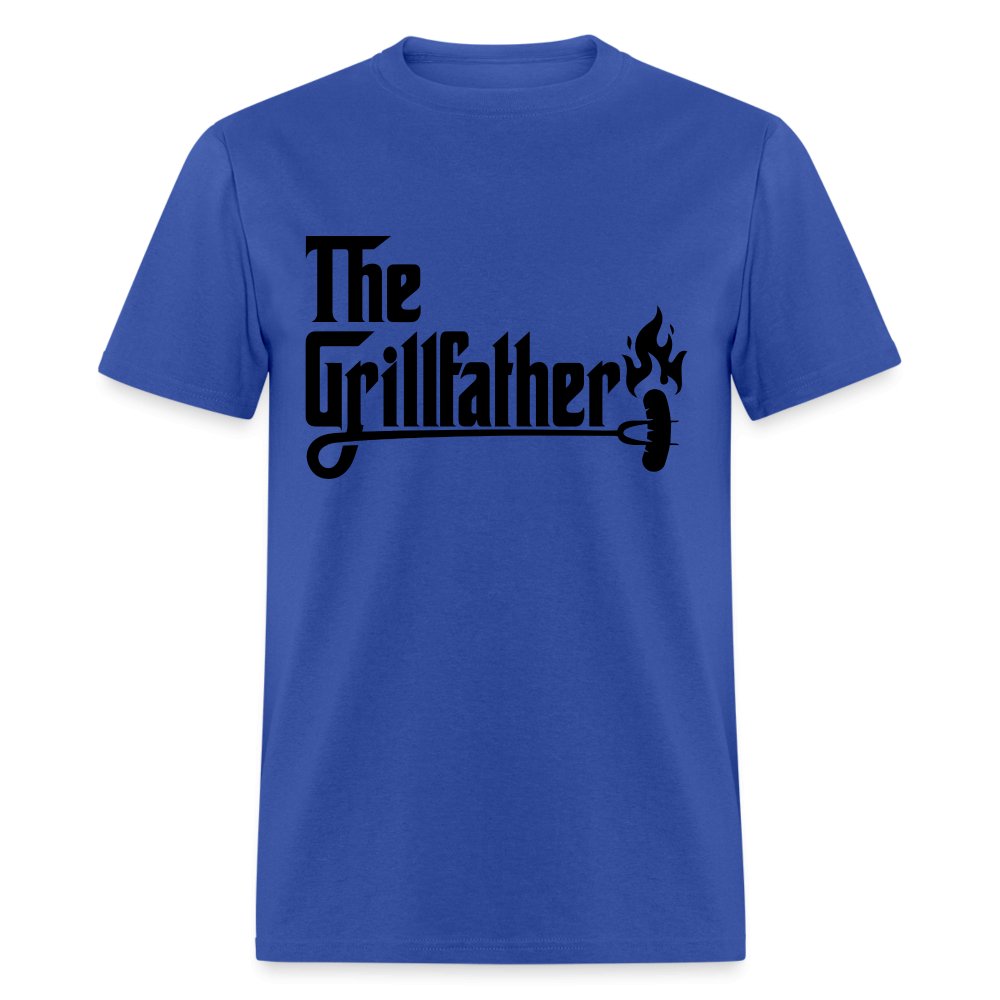 The Grillfather T-Shirt (BBQ Dad Gilling) - royal blue