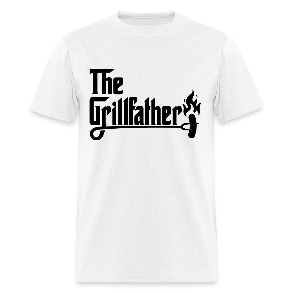 The Grillfather T-Shirt (BBQ Dad Gilling) - white