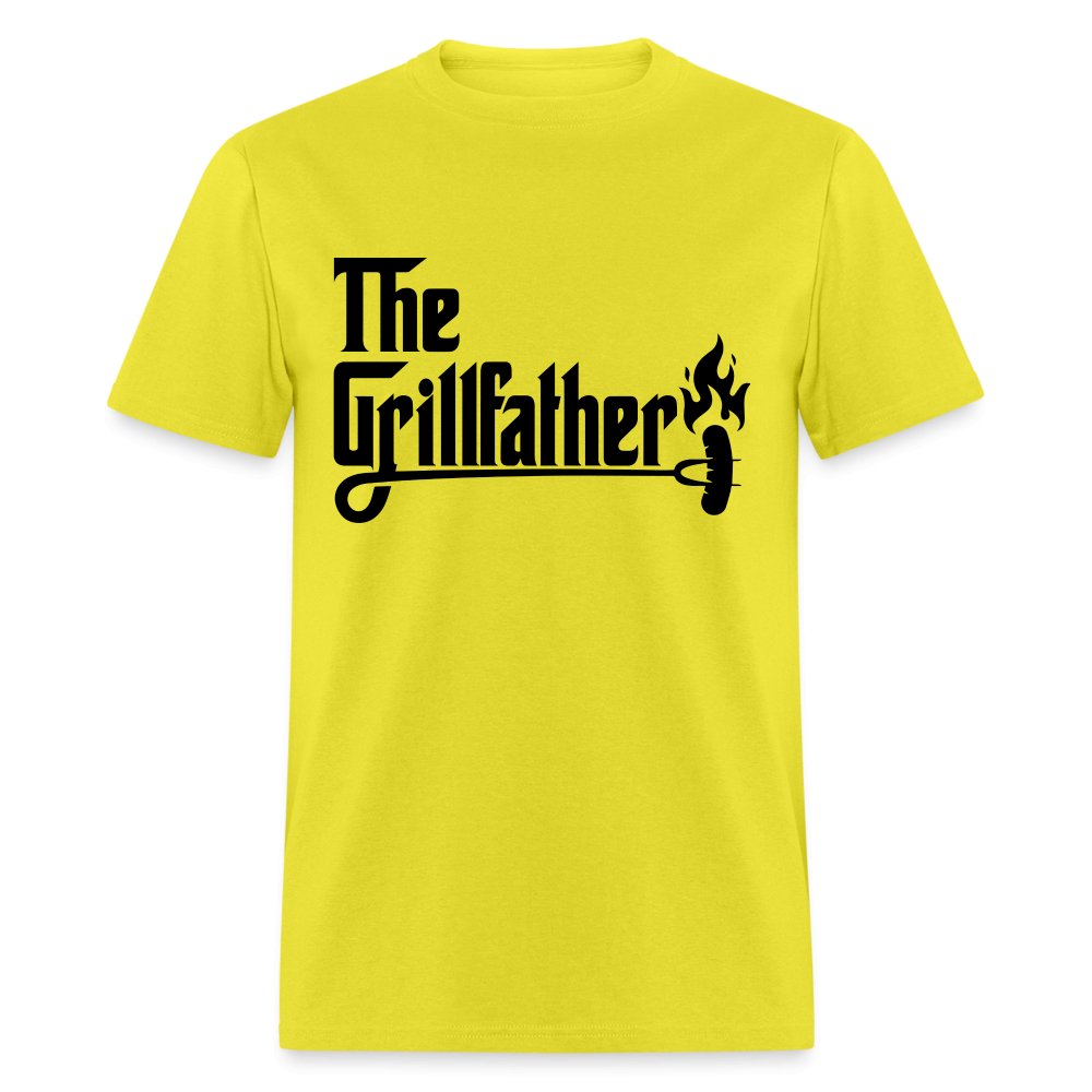 The Grillfather T-Shirt (BBQ Dad Gilling) - yellow