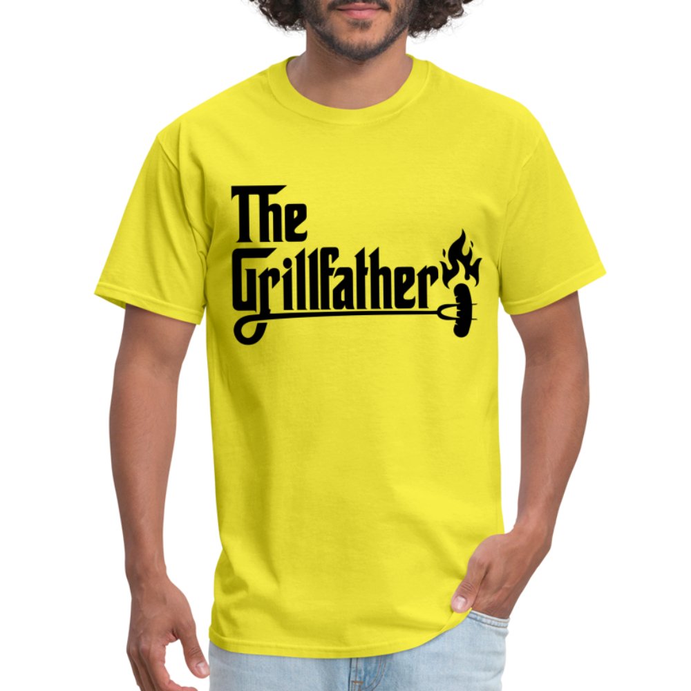 The Grillfather T-Shirt (BBQ Dad Gilling) - yellow