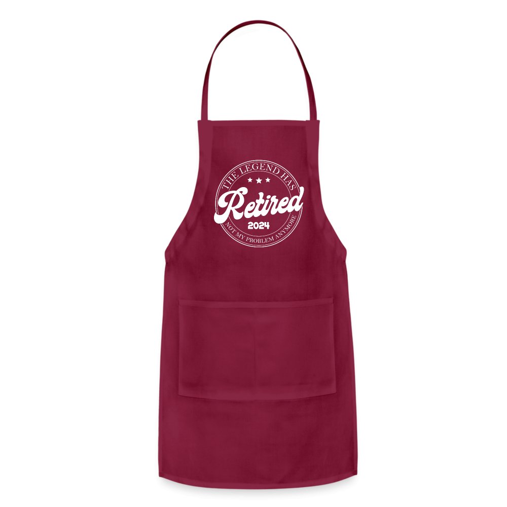 The Legend Has Retired Adjustable Apron (2024) - burgundy