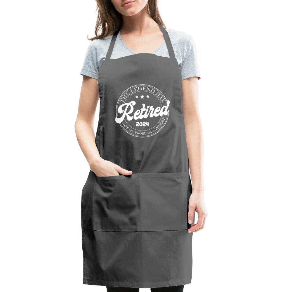 The Legend Has Retired Adjustable Apron (2024) - charcoal