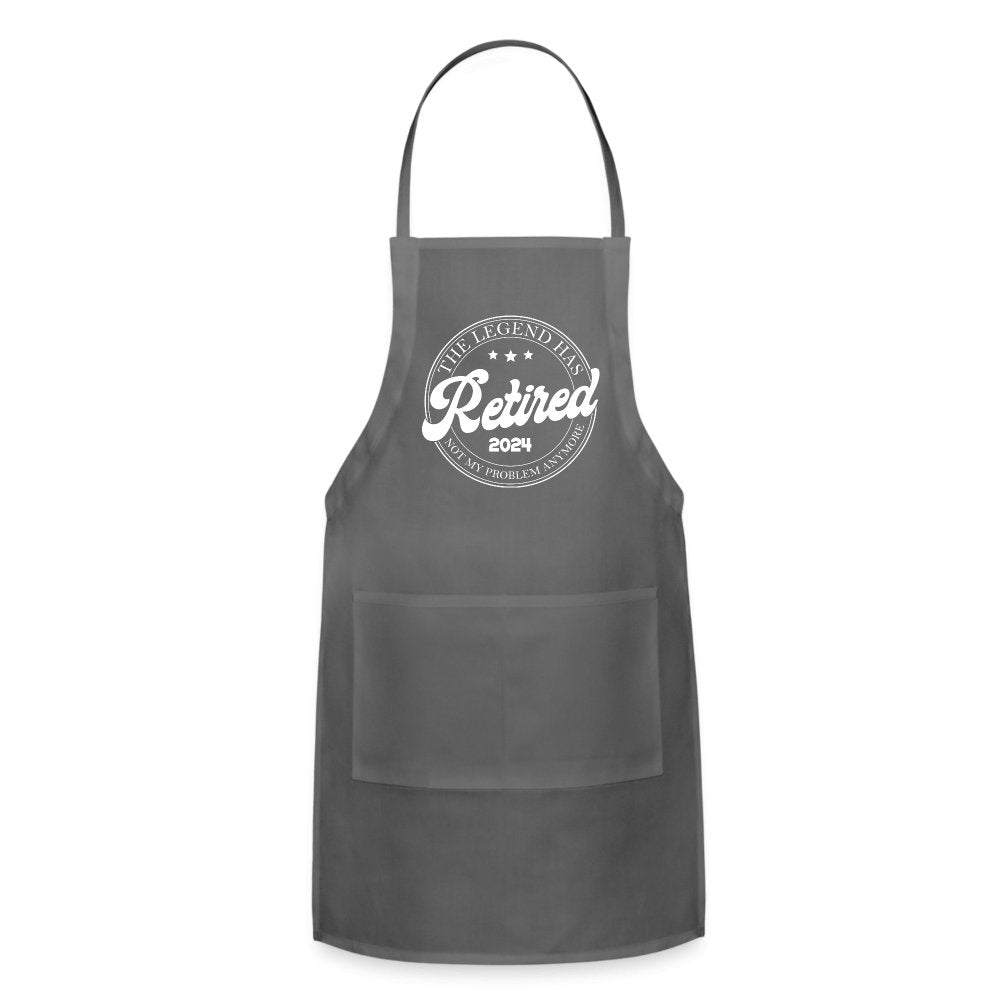 The Legend Has Retired Adjustable Apron (2024) - charcoal