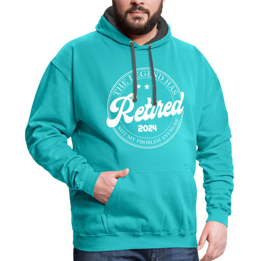 The Legend Has Retired Hoodie (2024) - scuba blue/asphalt