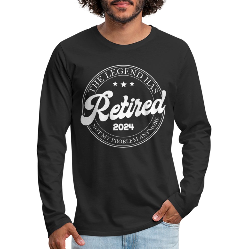 The Legend Has Retired Men's Premium Long Sleeve T-Shirt (2024) - deep navy