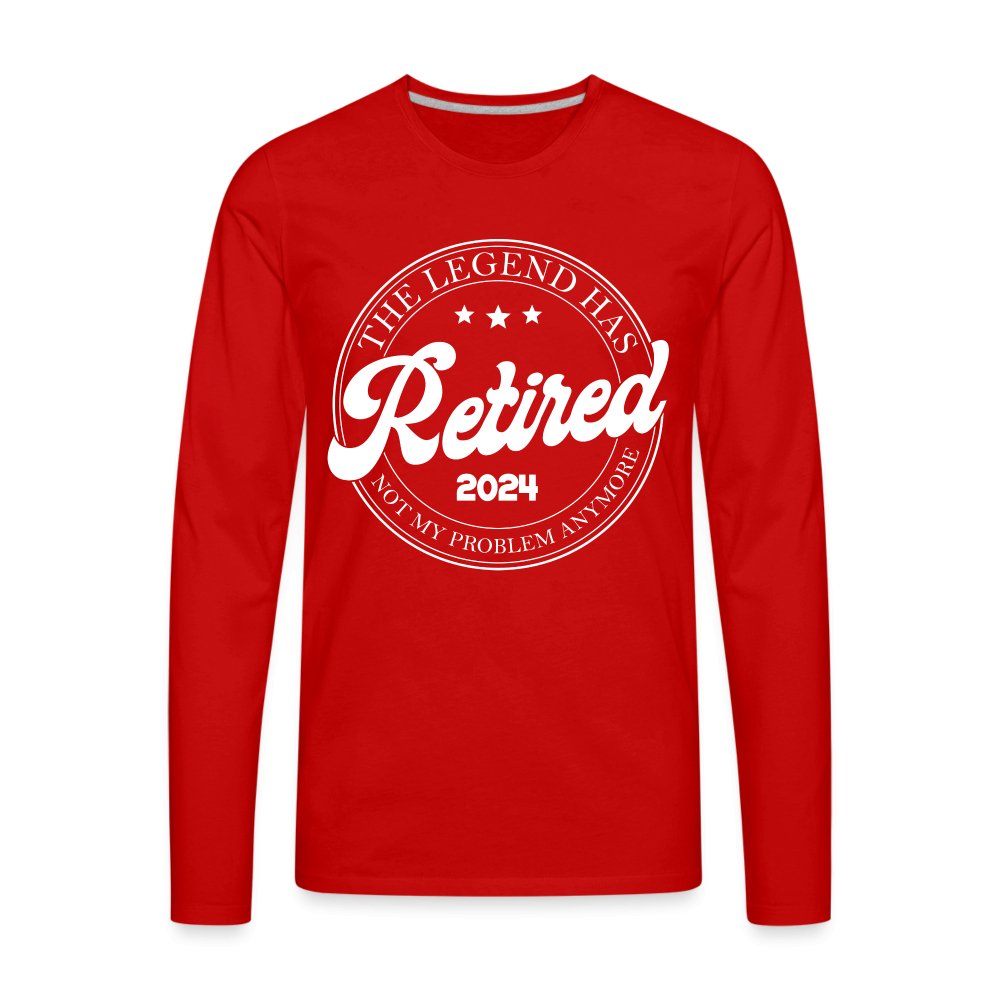 The Legend Has Retired Men's Premium Long Sleeve T-Shirt (2024) - red