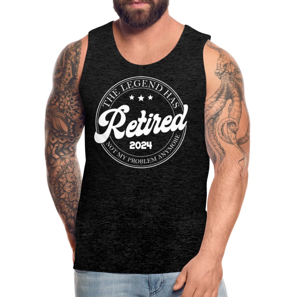 The Legend Has Retired Men’s Premium Tank Top (2024) - charcoal grey