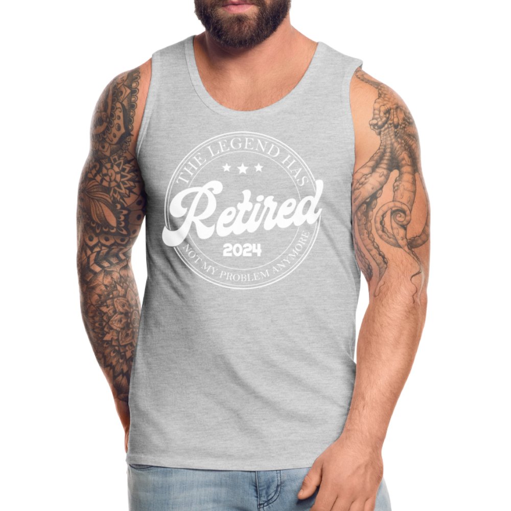 The Legend Has Retired Men’s Premium Tank Top (2024) - heather gray