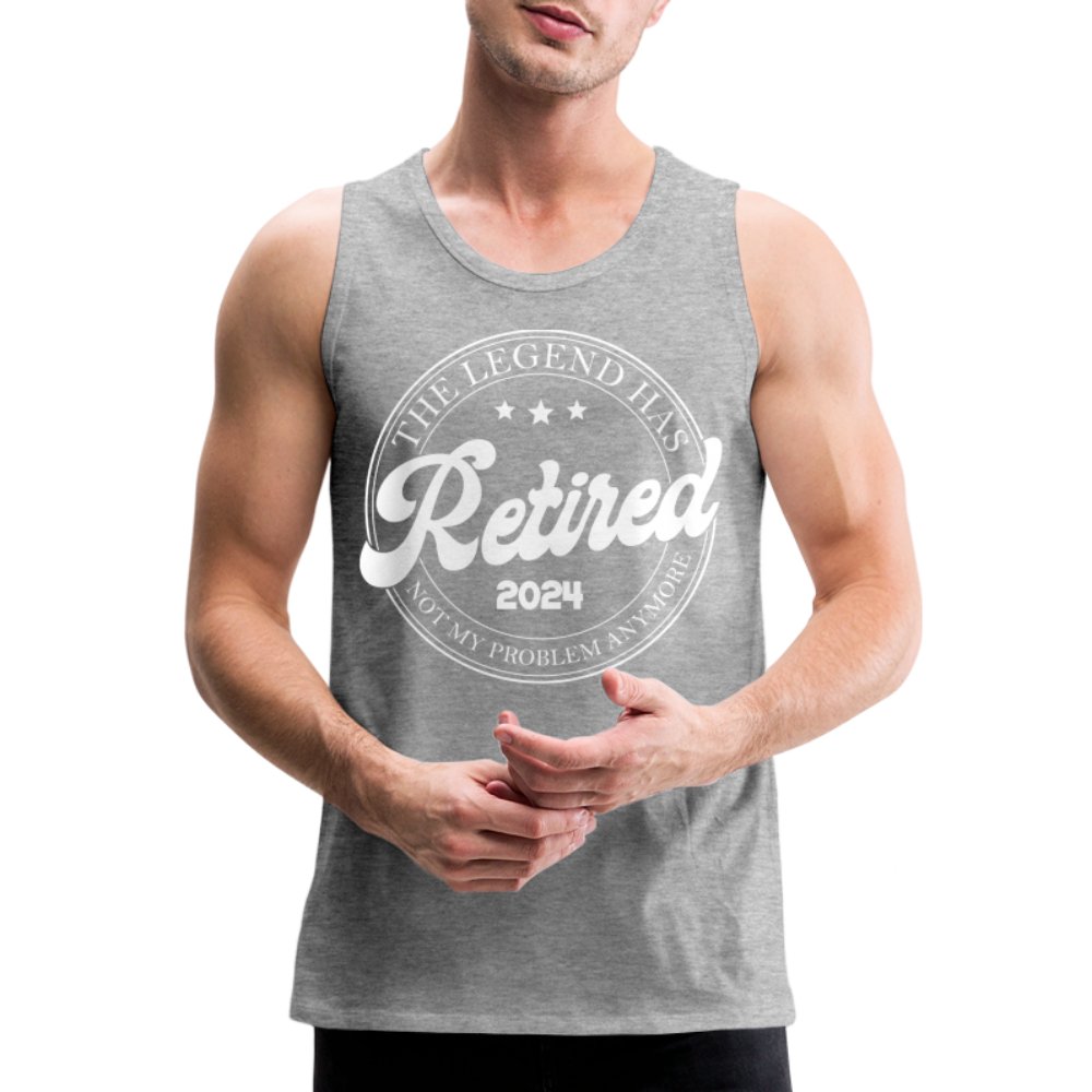 The Legend Has Retired Men’s Premium Tank Top (2024) - heather gray