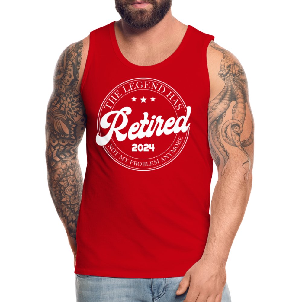 The Legend Has Retired Men’s Premium Tank Top (2024) - red