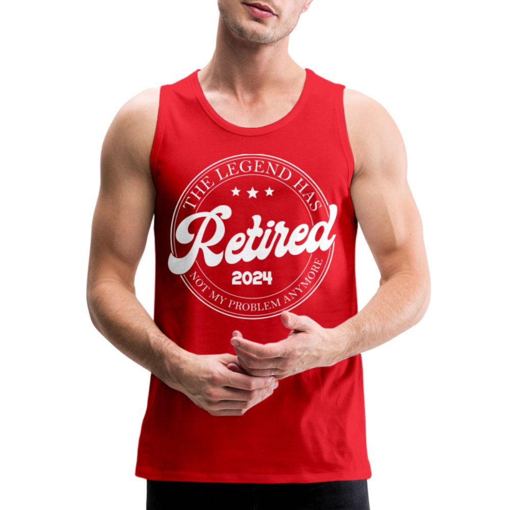 The Legend Has Retired Men’s Premium Tank Top (2024) - red