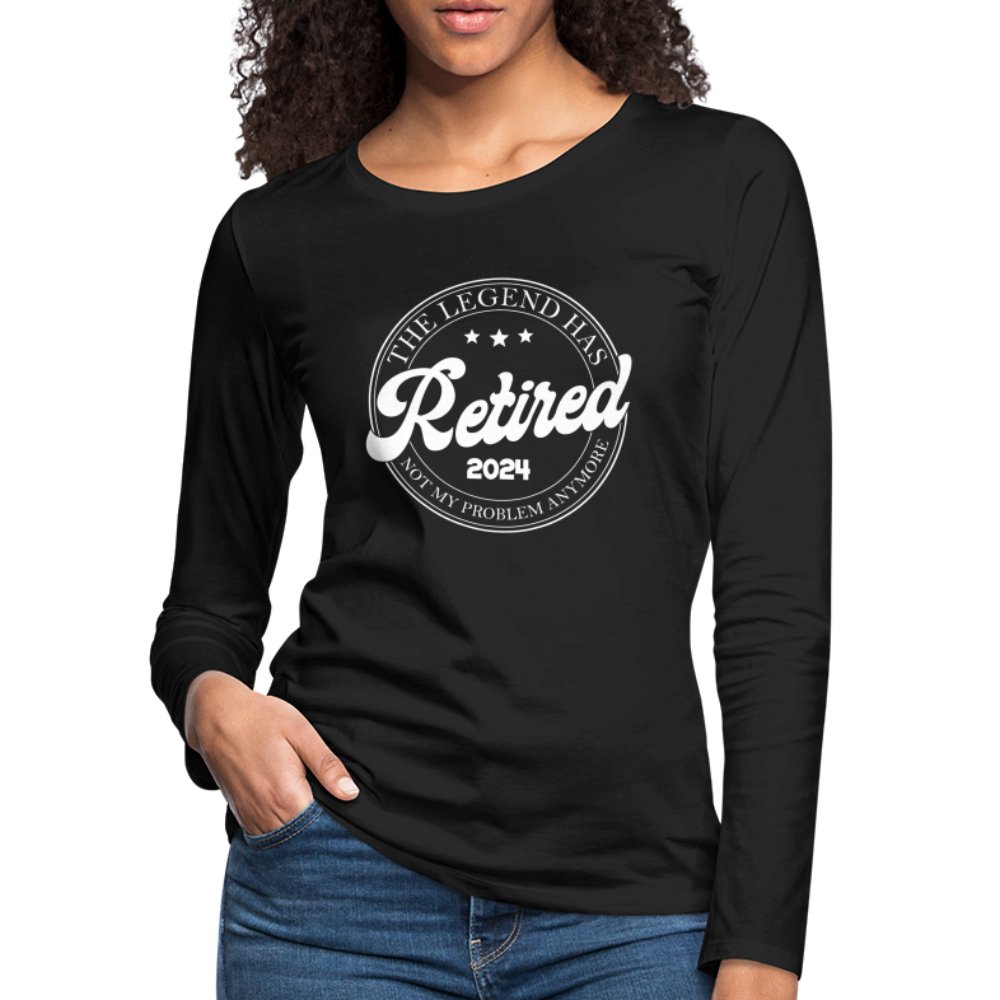 The Legend Has Retired Women's Premium Long Sleeve T-Shirt (2024) - deep navy