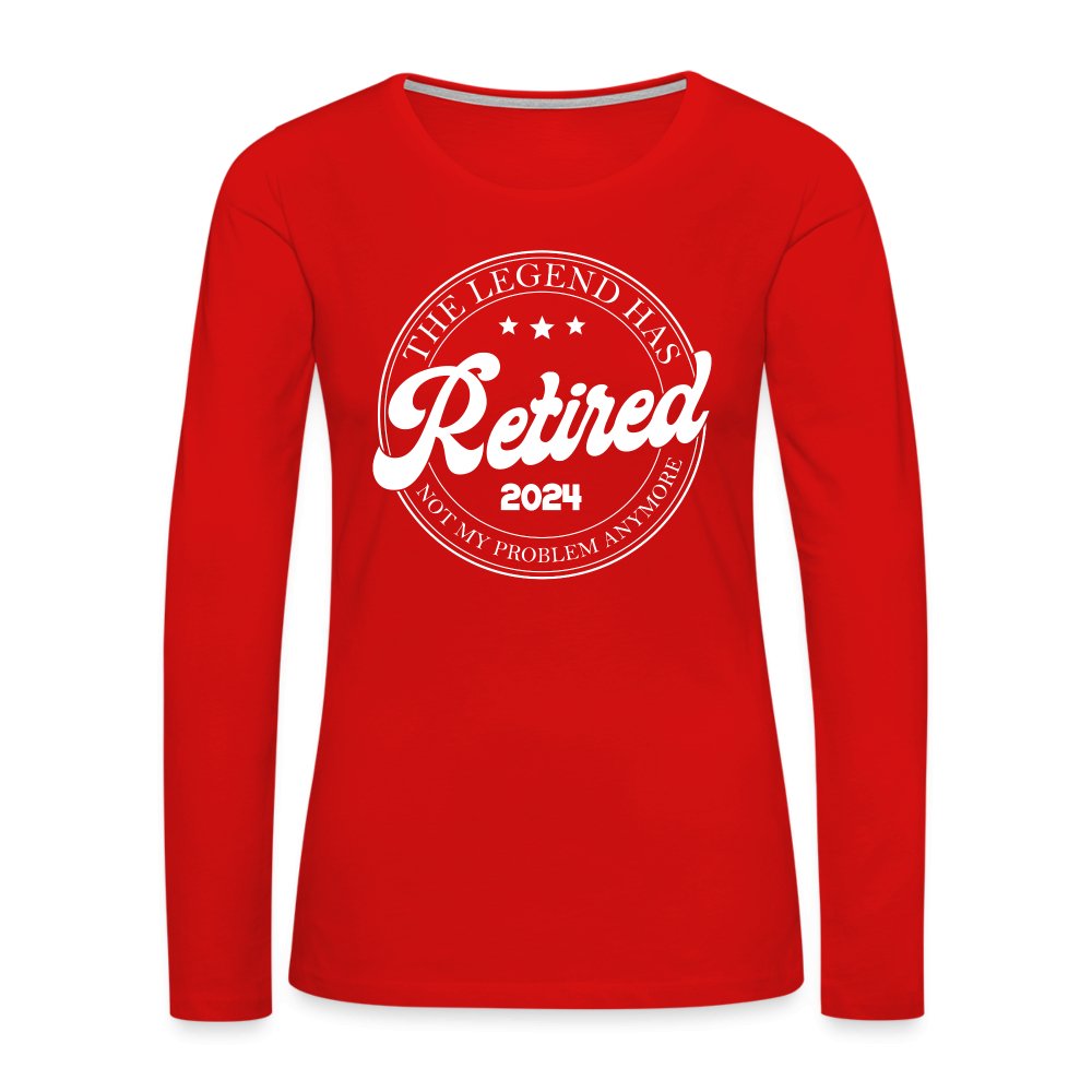 The Legend Has Retired Women's Premium Long Sleeve T-Shirt (2024) - red